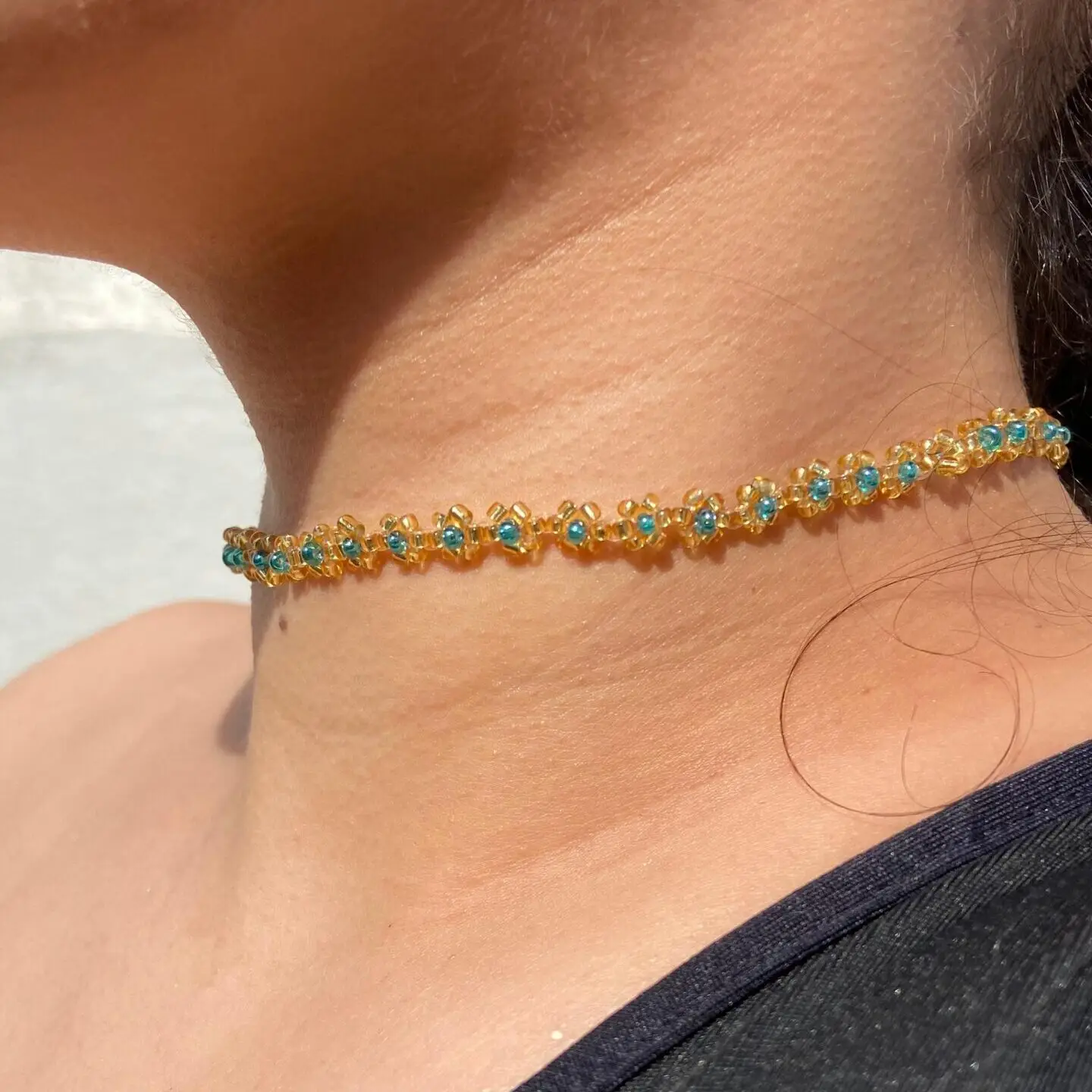 Colar Flor de Miçanga