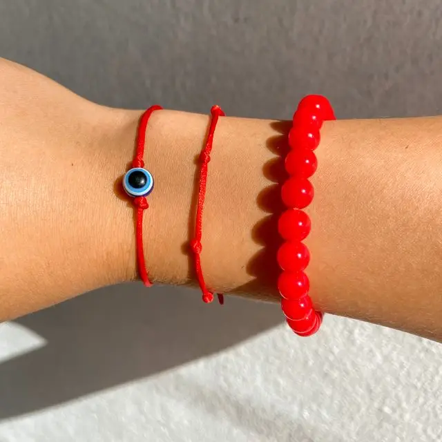 conjunto pulseira macramê feita a mão