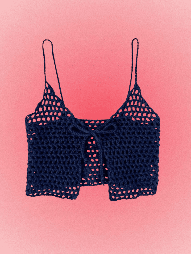 CROPPED FEITO À MÃO CROCHÊ ARTESANAL