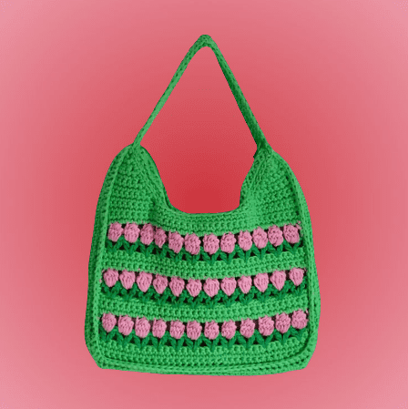 BOLSA DE CROCHE TULIPA