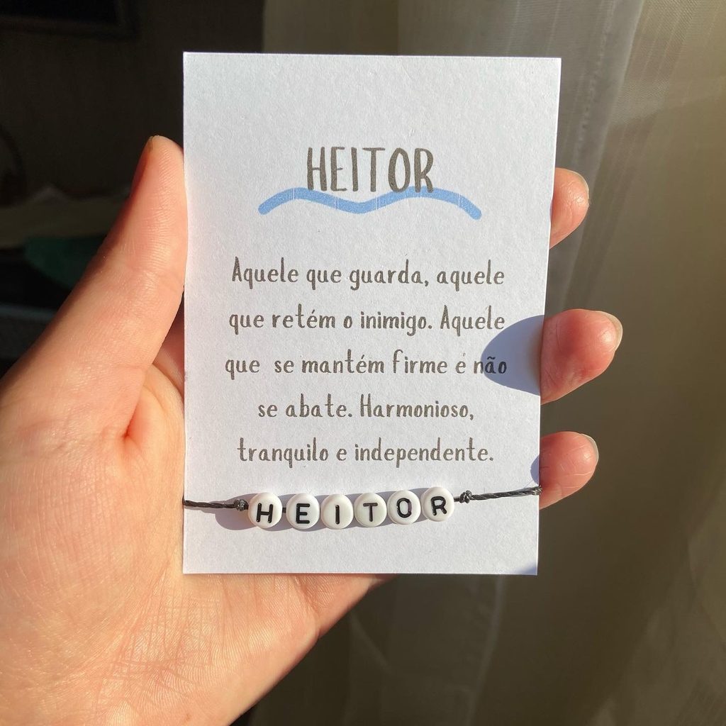 Pulseira Nome + Cartãozinho