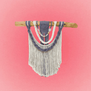 painel macrame decorativo feito à mão artesanal