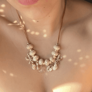 colar miçanga verão artesanal feito a mão