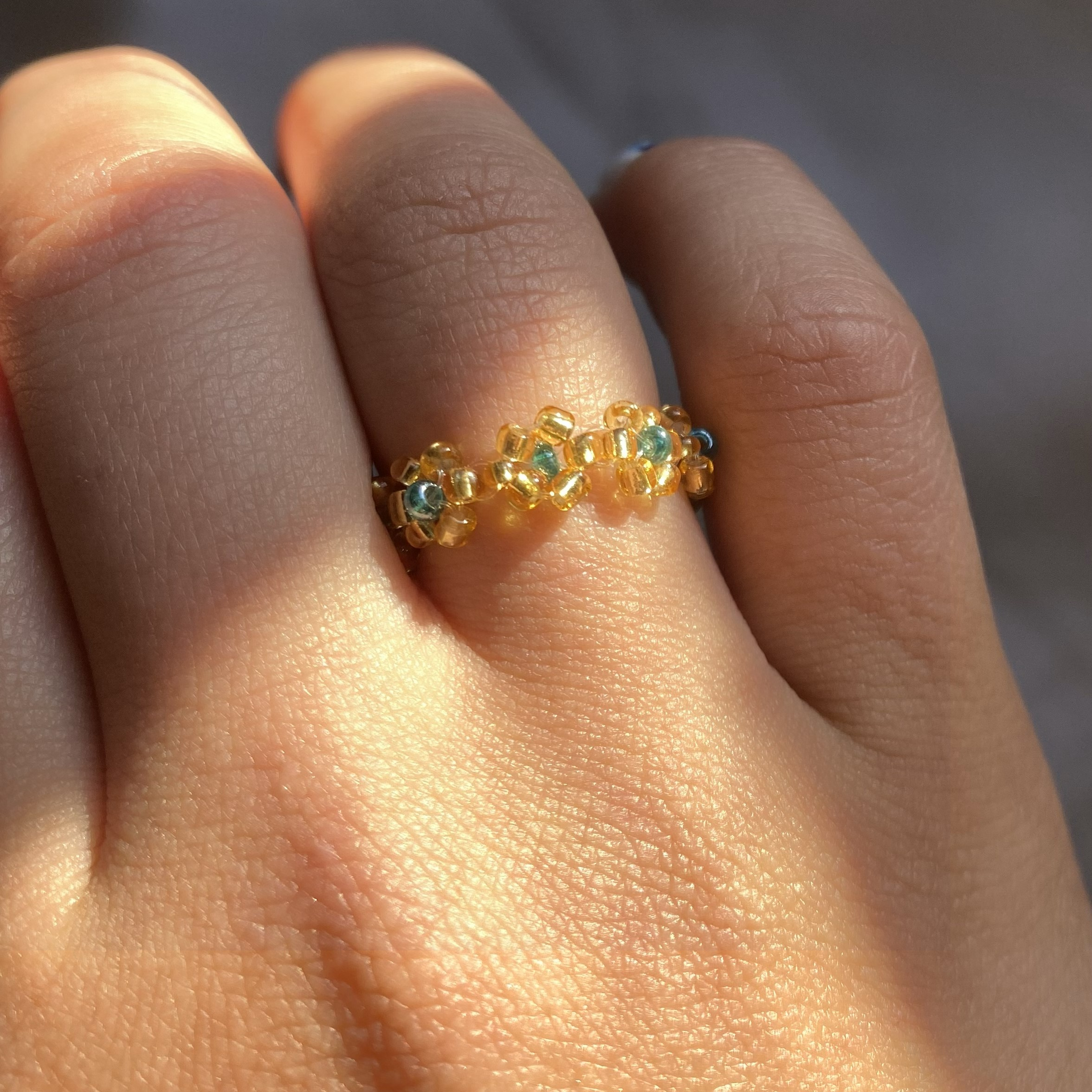 ANEL MIÇANGA FLOR DOURADAA