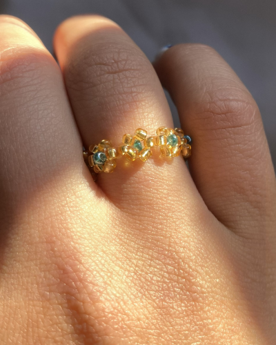 ANEL MIÇANGA FLOR DOURADAA