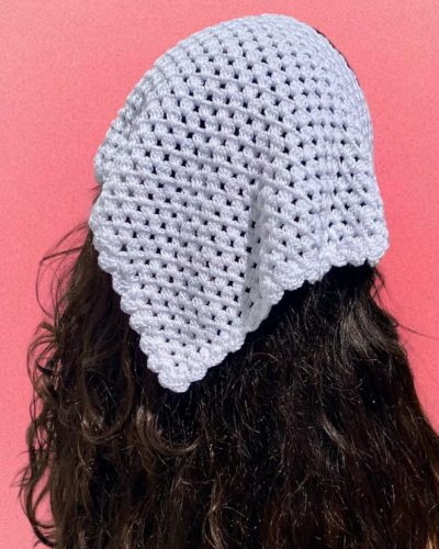bandana croche feito a mao artesanal